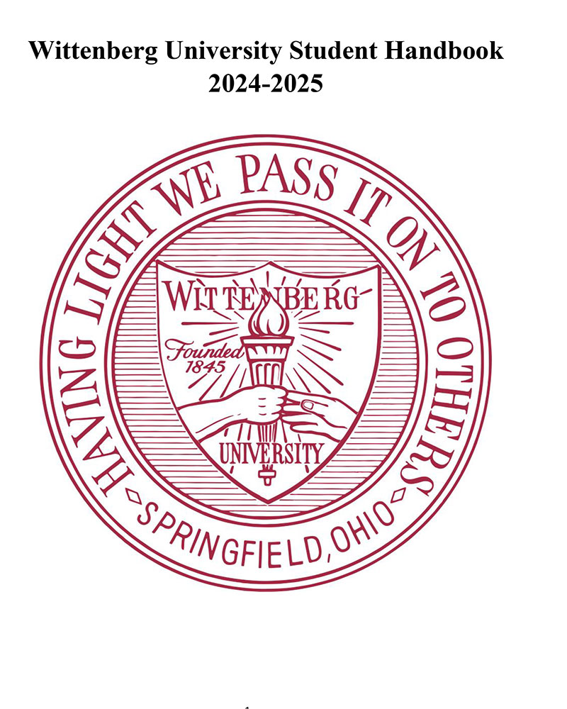 Wittenberg University Student Handbook Cover