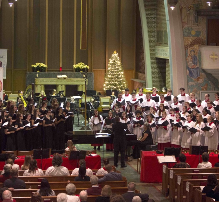 Choir singing Christmas Carols
