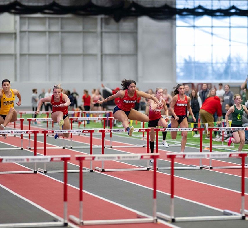 Track Athletes in Wittenberg's Steemer Fieldhouse