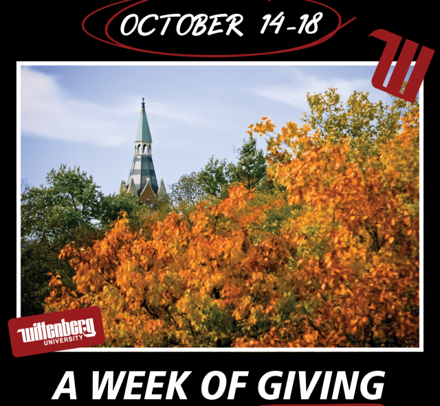 Week of Giving Graphic Wittenberg University Myers Hall