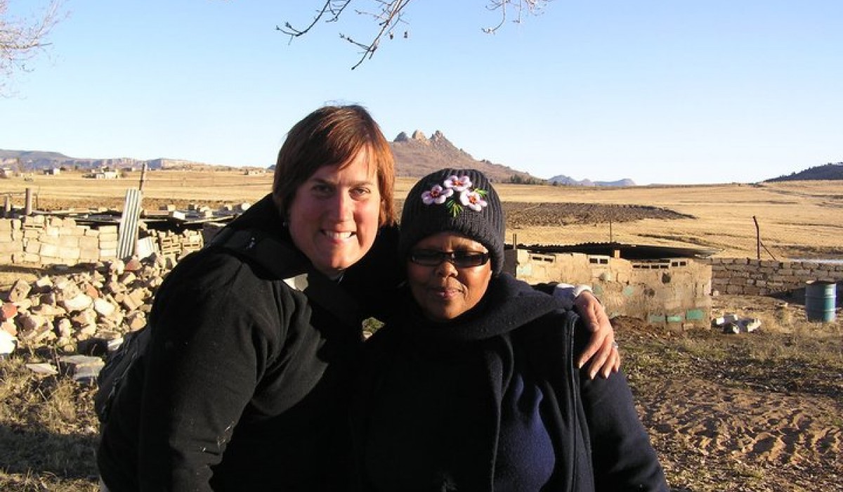 Coach J with Lesotho Woman