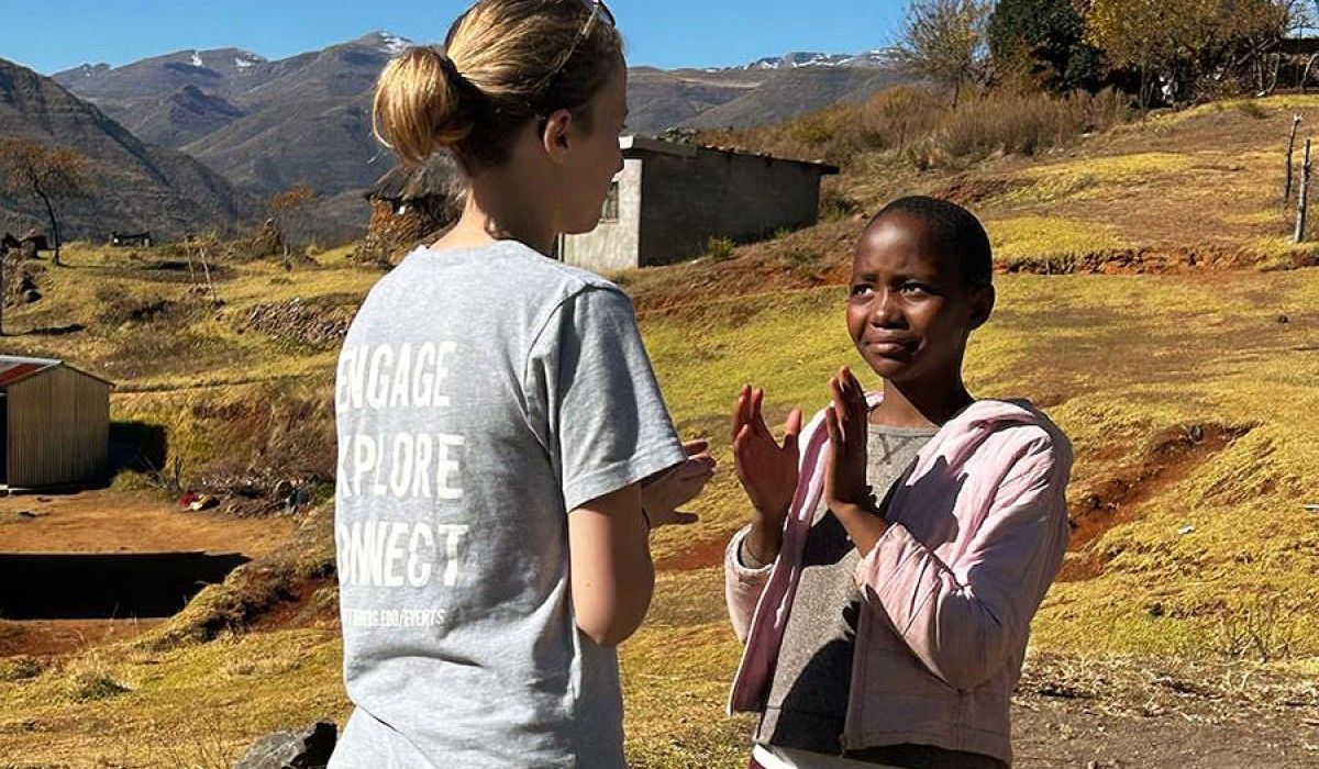 Wittenberg Student with Lesotho Child
