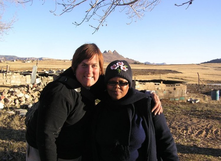 Coach J with Lesotho Woman